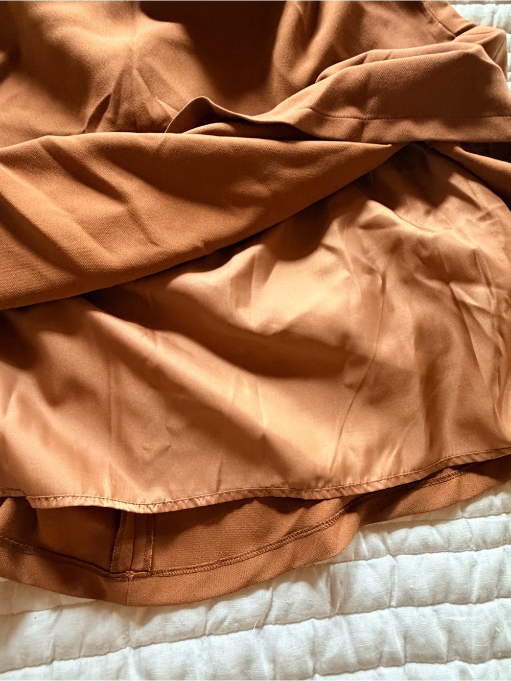 Molly bracken tan wool skater swing skirt L - Picture 5 of 5